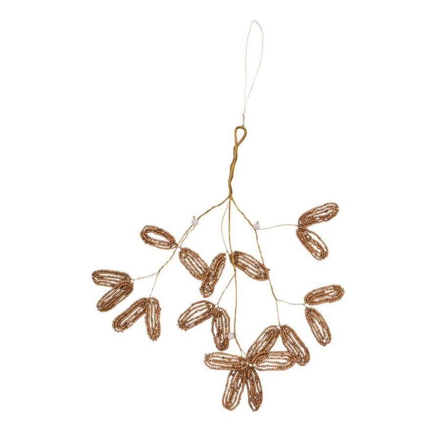 Kersthanger - Beads Foliage Gold