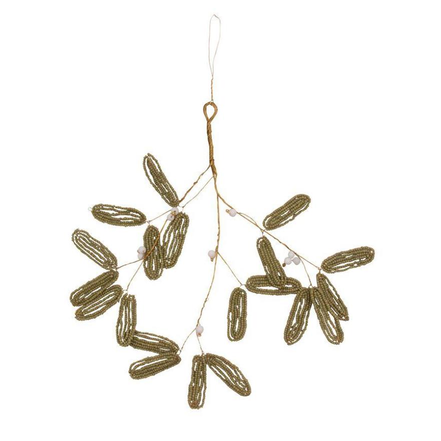 Kersthanger - Beads Foliage Sage